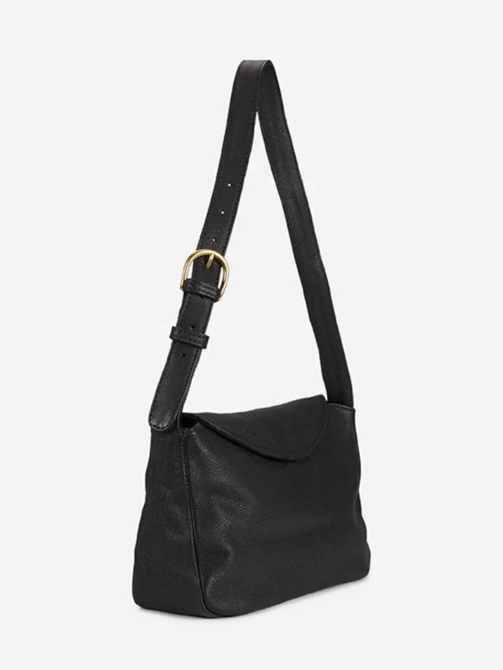 Parker Clay Saba Milled Leather Folded Shoulder Bag – Handcrafted in Ethiopia